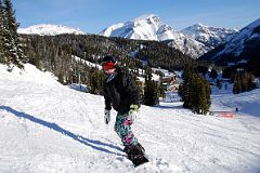 
Peter Ryan Skateboarding With Sunshine Village and Mount Bourgeau Early Morning Banff Ski Sunshine Village
